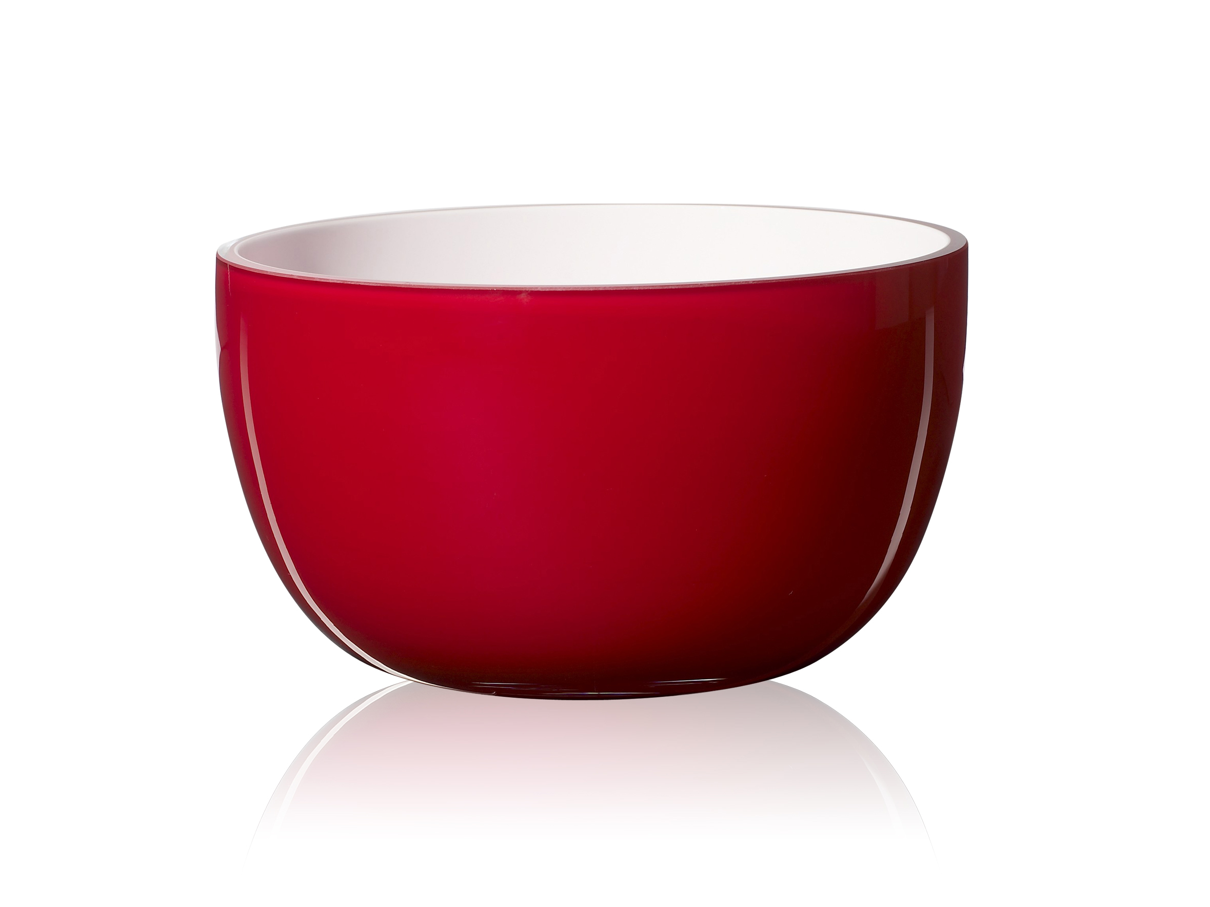 81206-PIET HEIN Bowl dia. 18 cm. Glass RED-OPAL